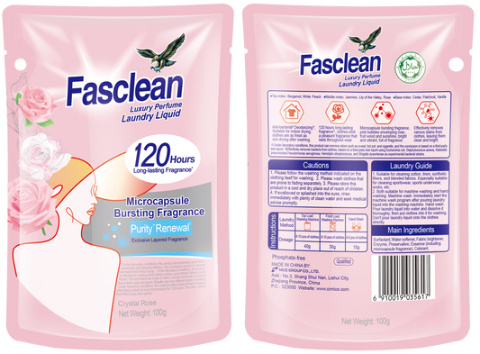 100gFasclean高奢香水香氛洗衣液(晶钻玫 瑰D)(DS)