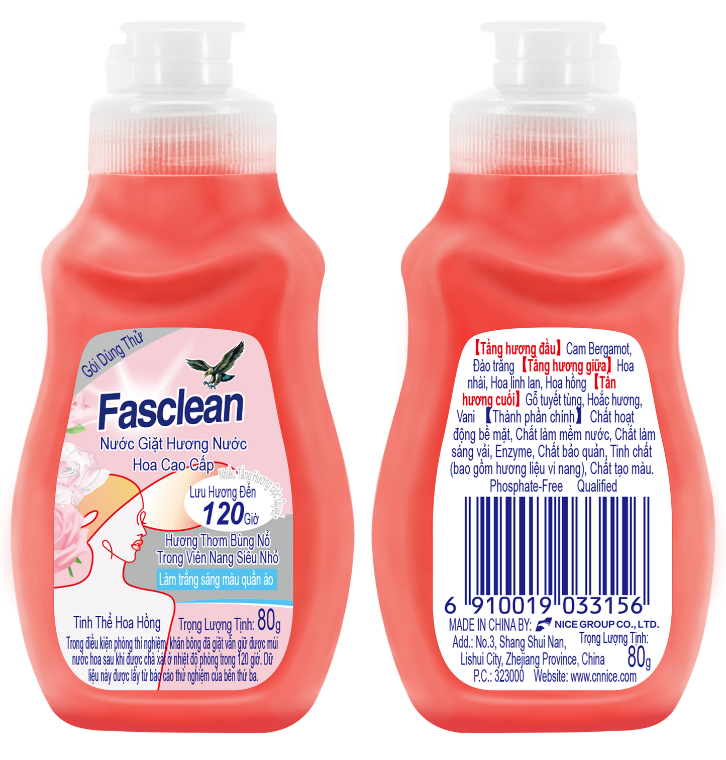 80gFasclean高奢香水香氛洗衣液(晶钻玫 瑰)(DS)