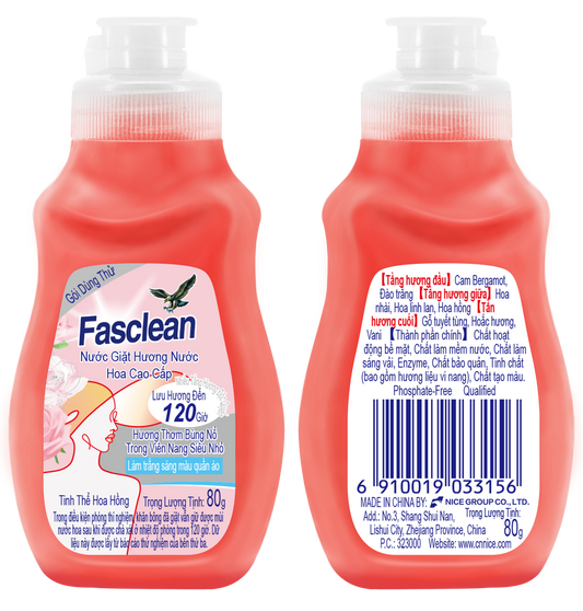 80gFasclean高奢香水香氛洗衣液(晶钻玫 瑰)(DS)